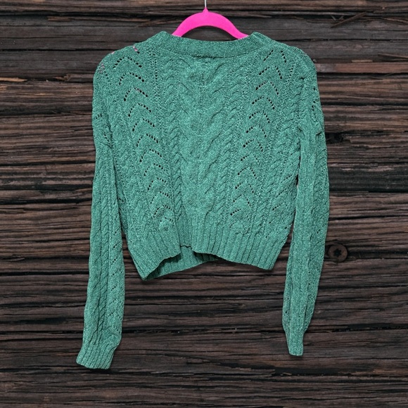 Hippie Rose Knit velour Crop Top - Picture 2 of 4